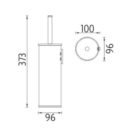 NIMCO UN 13094E-26 - WC kefe UNIX fényezett króm
