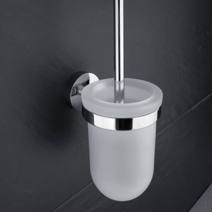 NIMCO UN készlet-94WN-26 - Falra szerelhető WC kefe és wc papír tartó UNIX fényezett króm
