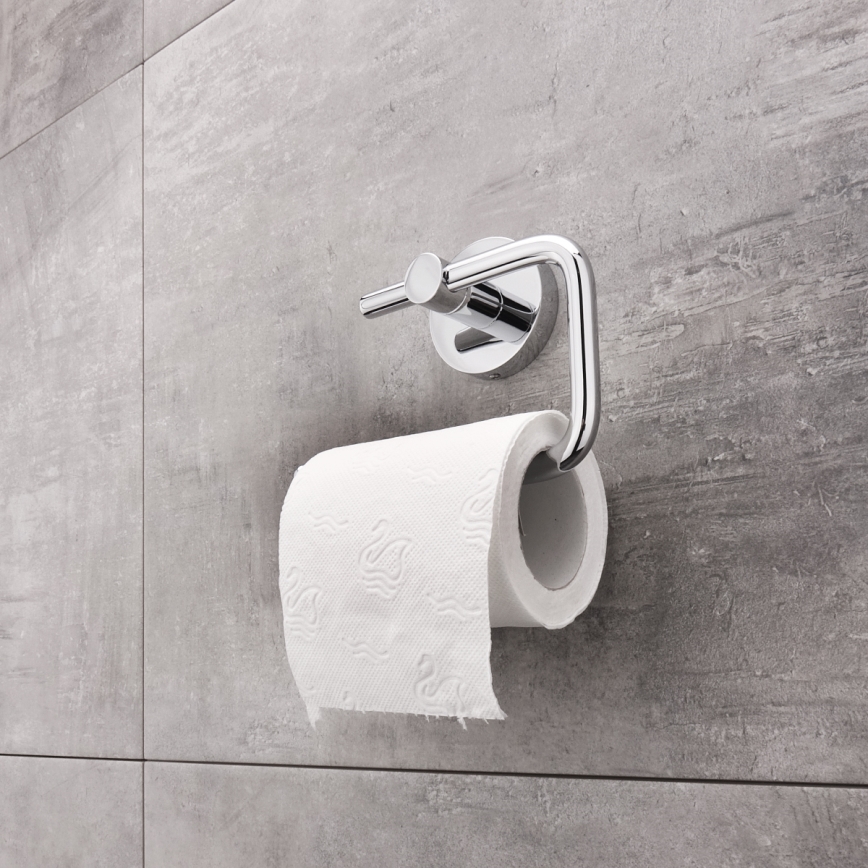NIMCO UN készlet-94WN-26 - Falra szerelhető WC kefe és wc papír tartó UNIX fényezett króm
