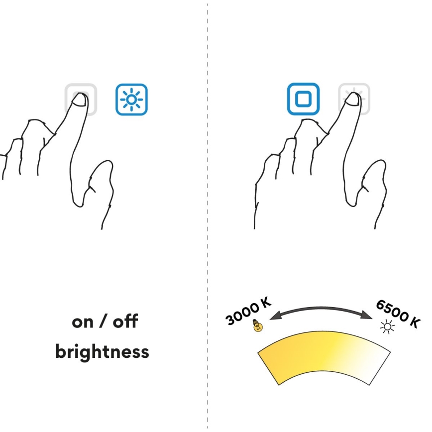 NIMCO ZPC 31001RVX-90 - Dimmelhető LED-es fürdőszobai háttérvilágítású tükör LED/22W/230V 3000-6500K Ø 70 cm matt fekete IP44