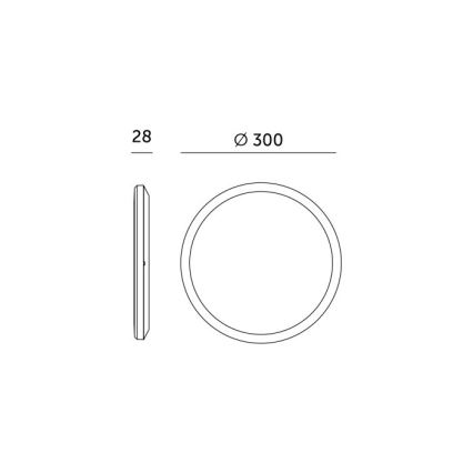 LED Fürdőszobai mennyezeti lámpa NIVERA LED/18W/230V IP54 3000/4000/6000K átm. 30 cm fehér