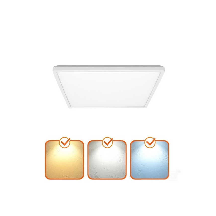 LED Fürdőszobai mennyezeti lámpa NIVERA LED/24W/230V IP54 3000/4000/6000K 30x30 cm fehér