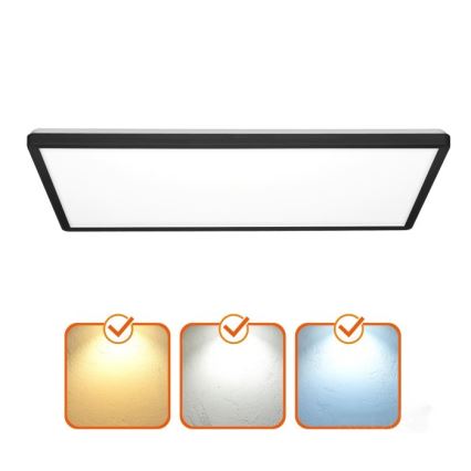 LED Felületre szerelhető panel NIVERA LED/32W/230V IP54 3000/4000/6000K 29,5x59,5 cm fekete