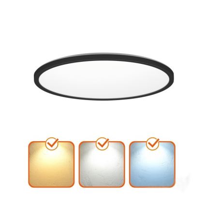 LED Fürdőszobai mennyezeti lámpa NIVERA LED/32W/230V IP54 3000/4000/6000K átm. 42 cm fekete
