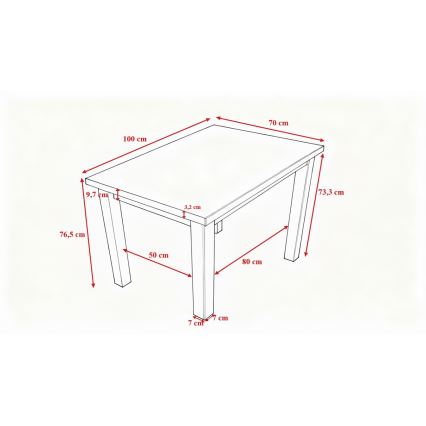 Étkezőasztal NOAH sonoma tölgy