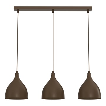 NOAK CLASSIC kábelcsillár 3xE27/15W/230V barna