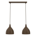 NOAK CLASSIC zsinóros függeszték 2xE27/15W/230V, barna