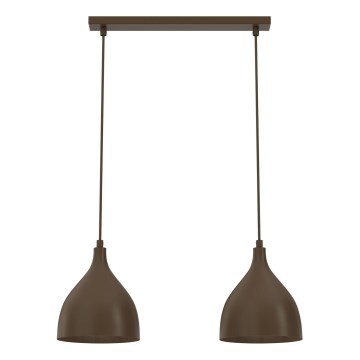 NOAK CLASSIC zsinóros függeszték 2xE27/15W/230V, barna