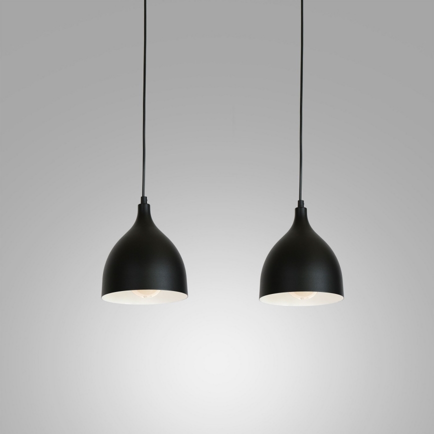 Függeszték NOAK 2xE27/15W/230V fekete, kábelre szerelhető