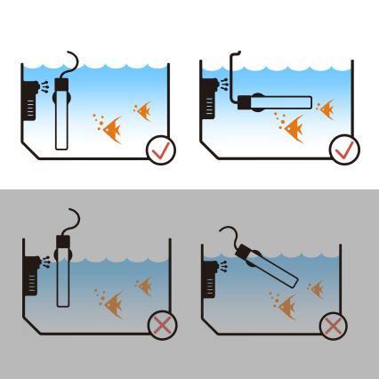 Nobleza - 50W akvárium fűtő, rozsdamentes acél