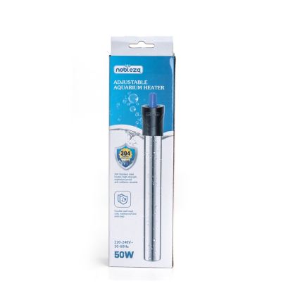 Nobleza - 50W akvárium fűtő, rozsdamentes acél