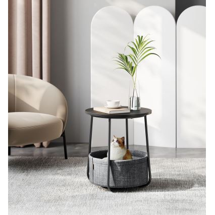 NOIRA oldalsó asztal fekete/szürke