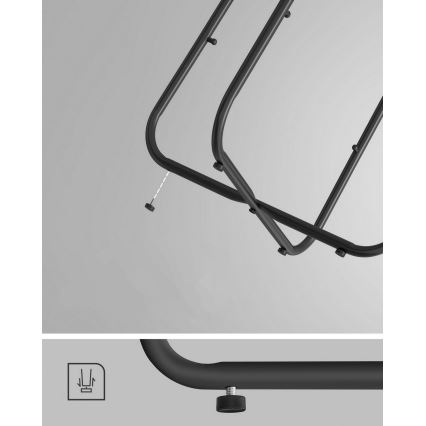 NOIRA oldalsó asztal fekete/szürke