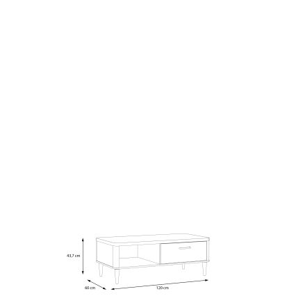 NOR dohányzóasztal barna/bézs