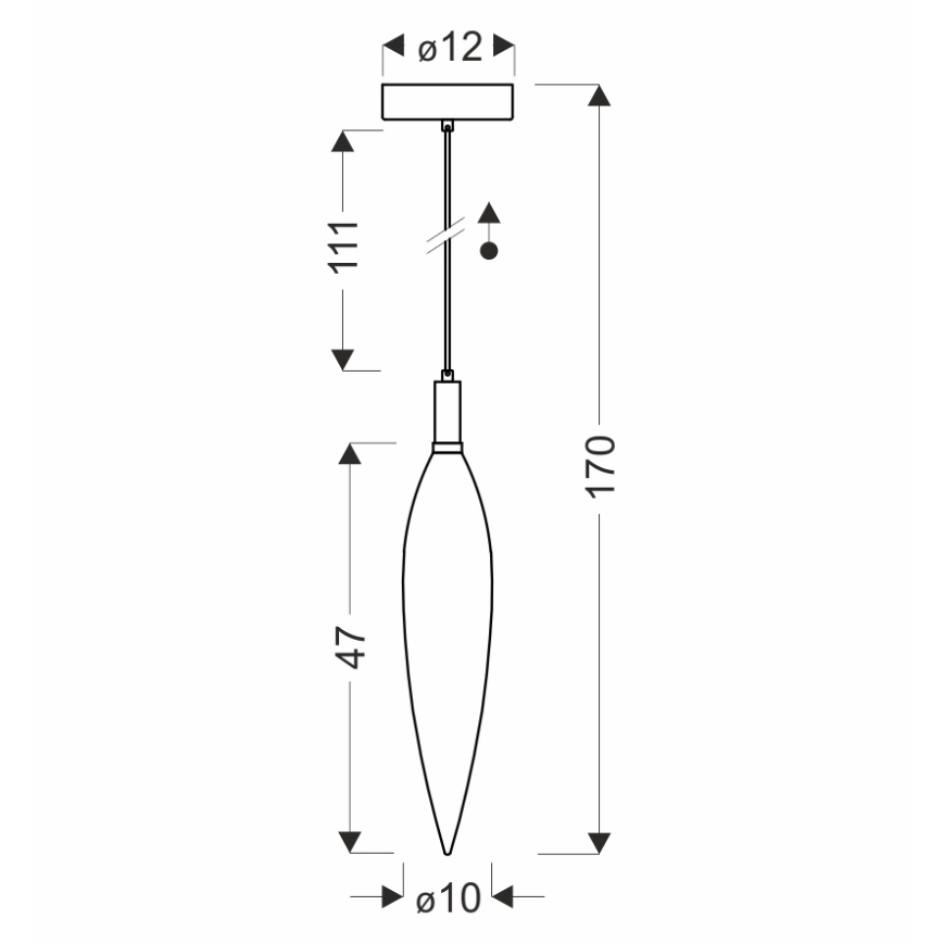 NORDIC kábeles csillár 1xG9/5W/230V fekete/réz