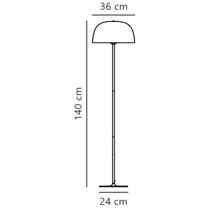Nordlux - Állólámpa CERA 1xE27/60W/230V arany