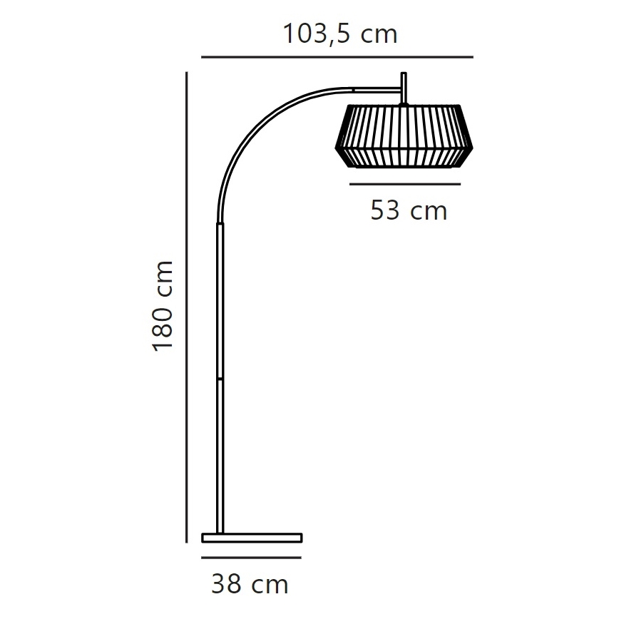 Nordlux - Állólámpa DICTE 1xE27/60W/230V fekete/fehér