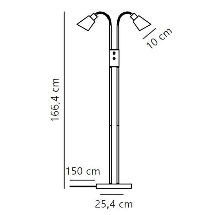 Nordlux - Állólámpa MOLLI 2xE14/25W/230V