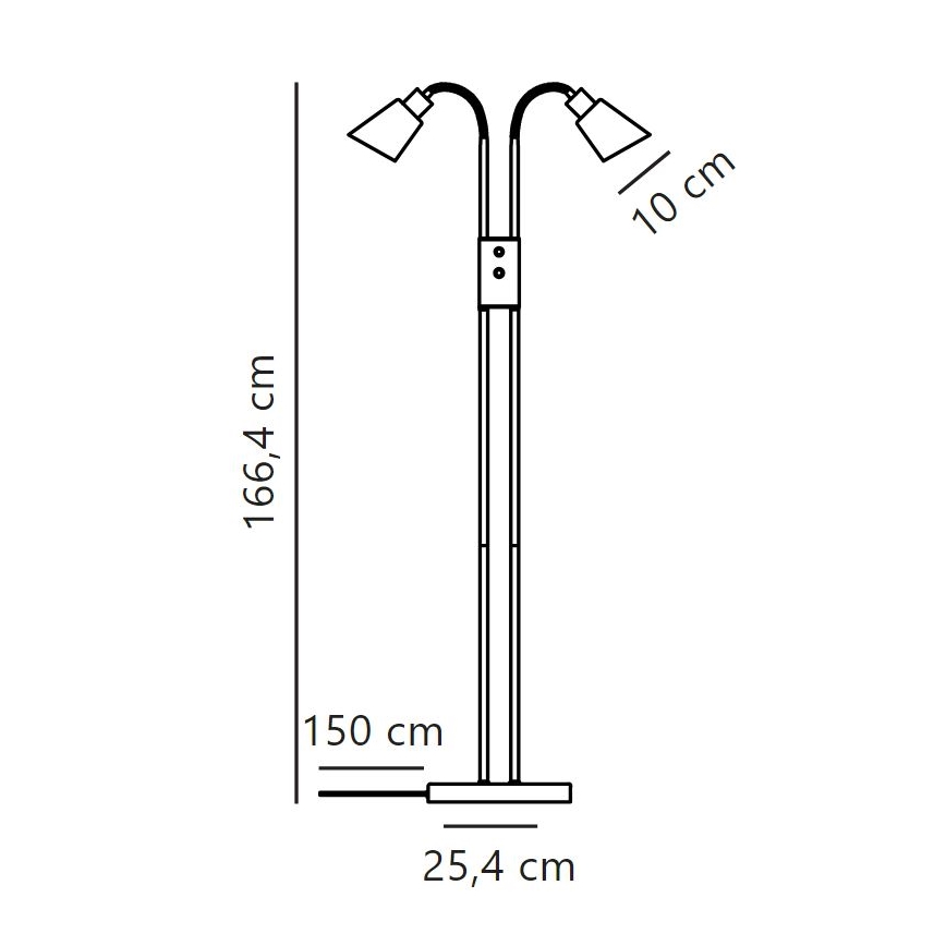Nordlux - Állólámpa MOLLI 2xE14/25W/230V