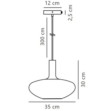 Nordlux - Függeszték ALTON 1xE27/60W/230V fehér/fekete/rez