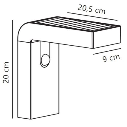 Nordlux - LED napelemes fali lámpa érzékelővel ALYA LED/5W/3,7V IP44 2200 mAh