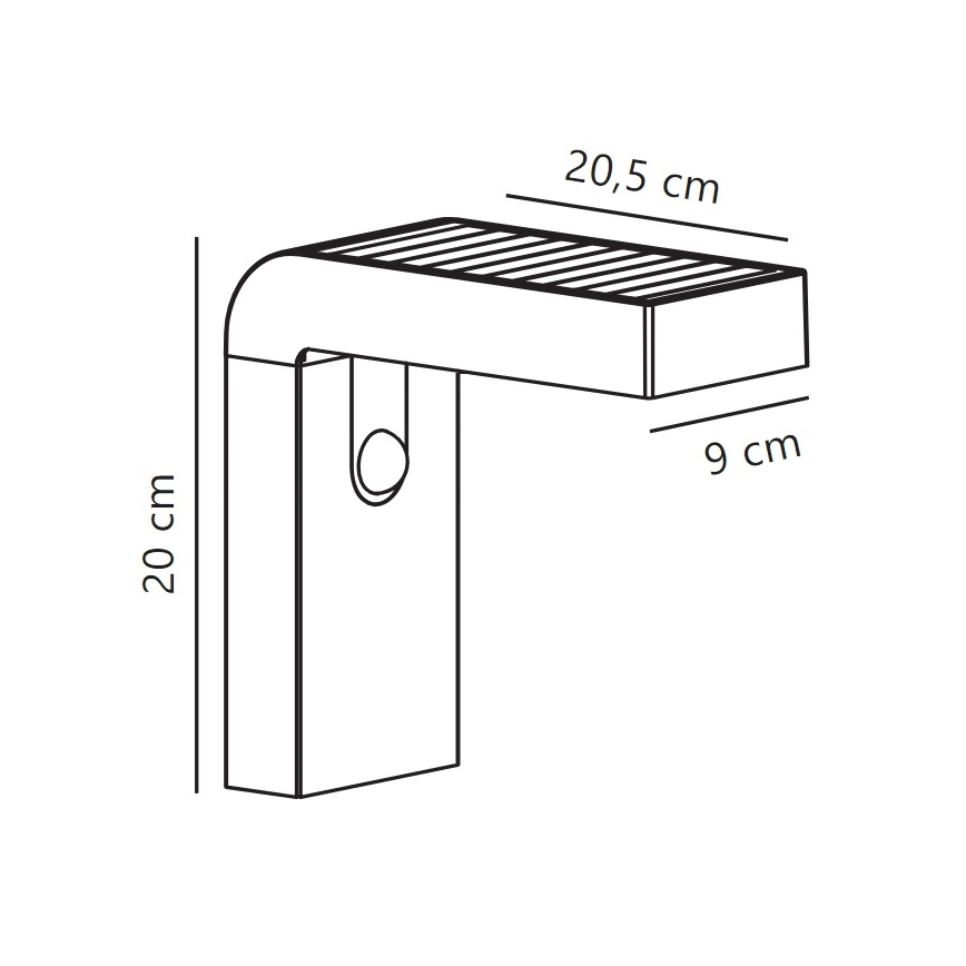 Nordlux - LED napelemes fali lámpa érzékelővel ALYA LED/5W/3,7V IP44 2200 mAh