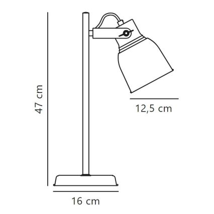 Nordlux - Asztali lámpa ADRIAN 1xE27/25W/230V
