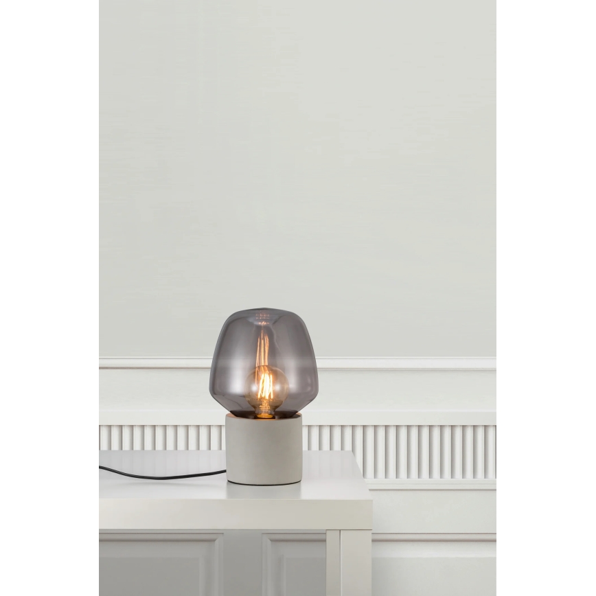 Nordlux - Asztali lámpa CHRISTINA 1xE27/25W/230V beton/fekete