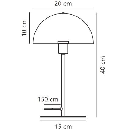 Nordlux - Asztali lámpa ELLEN 1xE14/40W/230V fehér