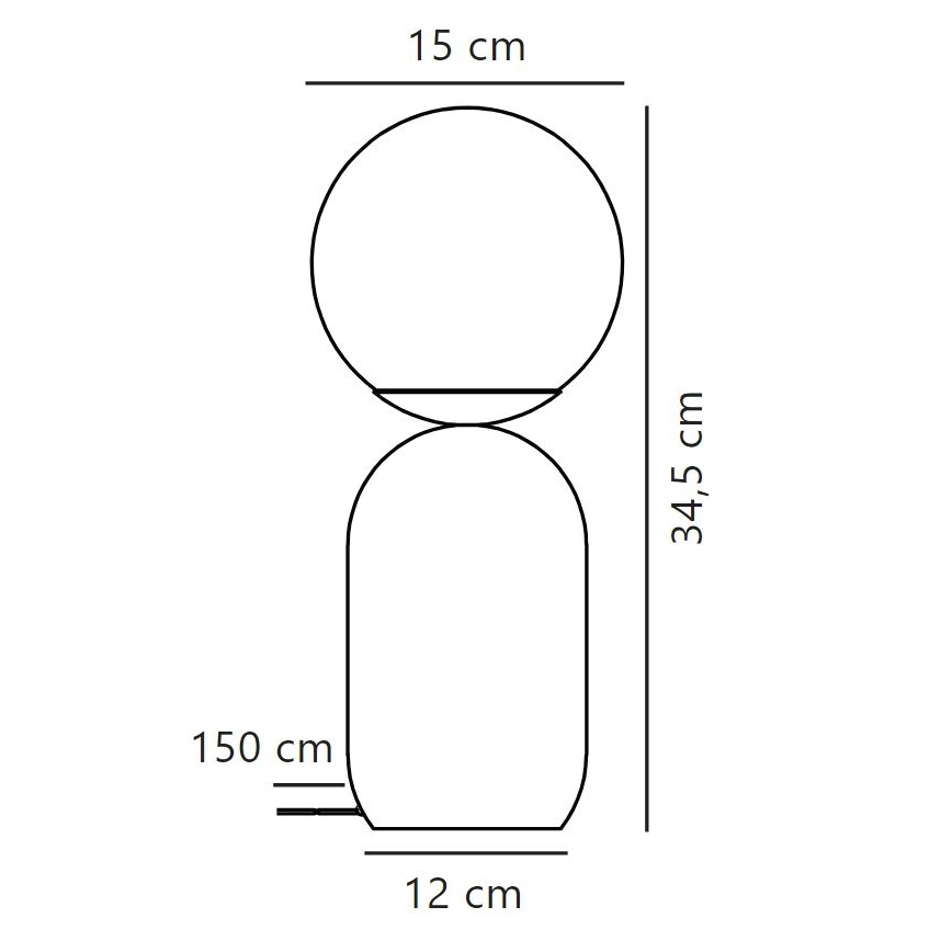 Nordlux - Asztali lámpa NOTTI 1xE14/25W/230V szürke