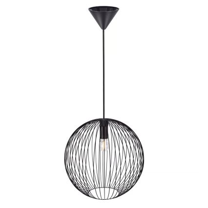 Nordlux - BERONI függeszték kábellel, 1x E27/60W/230V, fekete, Ø 35 cm