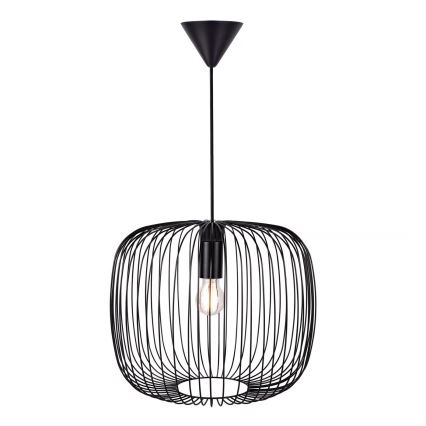 Nordlux - BERONI függőlámpa kábellel 1xE27/60W/230V, fekete, átmérő 40 cm