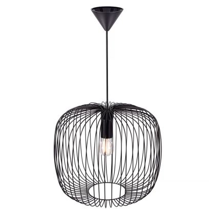 Nordlux - BERONI függőlámpa kábellel 1xE27/60W/230V, fekete, átmérő 40 cm