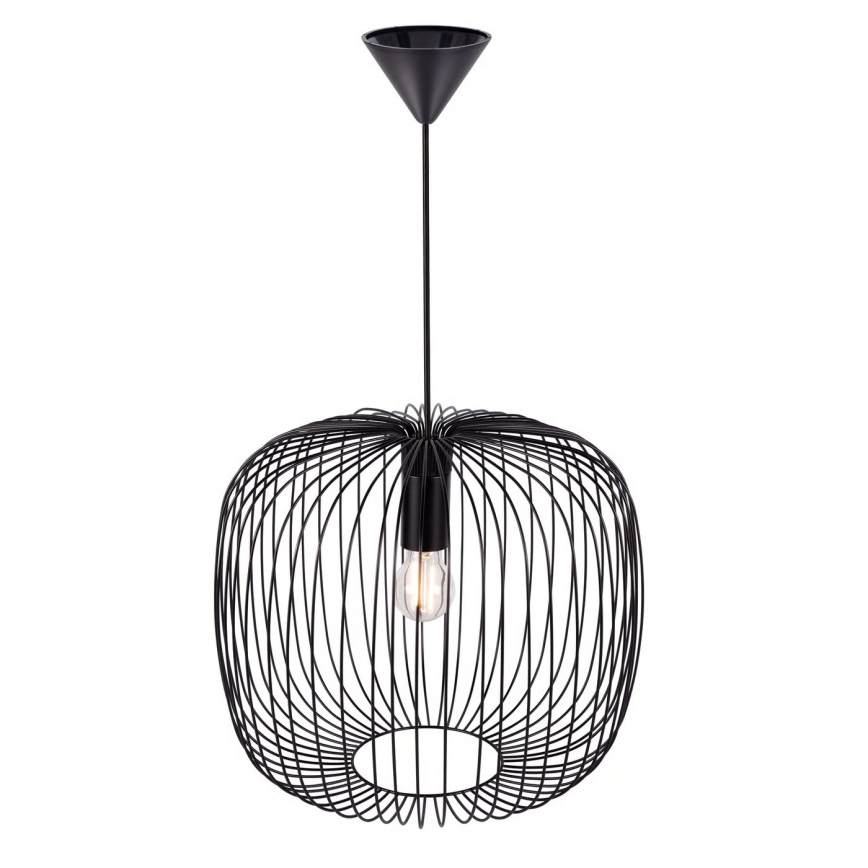 Nordlux - BERONI függőlámpa kábellel 1xE27/60W/230V, fekete, átmérő 40 cm