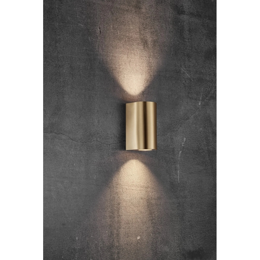 Nordlux - CANTO kültéri fali lámpa 2xGU10/28W/230V IP44 sárgaréz