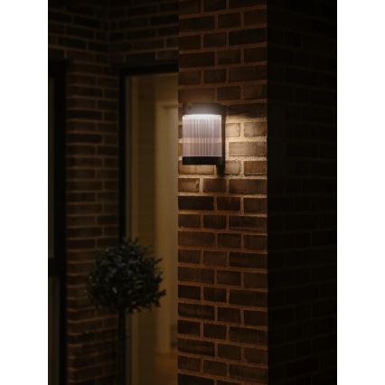 Nordlux - LED napelemes fali lámpa mozgásérzékelővel COUPAR LED/3,2W/5V 3000K IP44 1800 mAh fekete