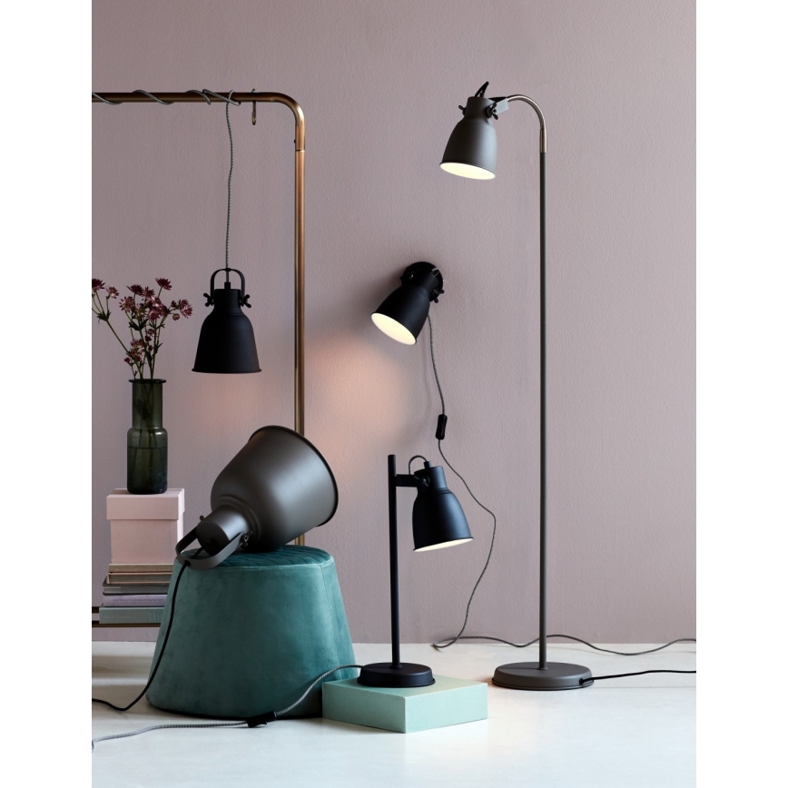 Nordlux - Csillár zsinóron ADRIAN 1xE27/25W/230V átm. 16 cm antracit