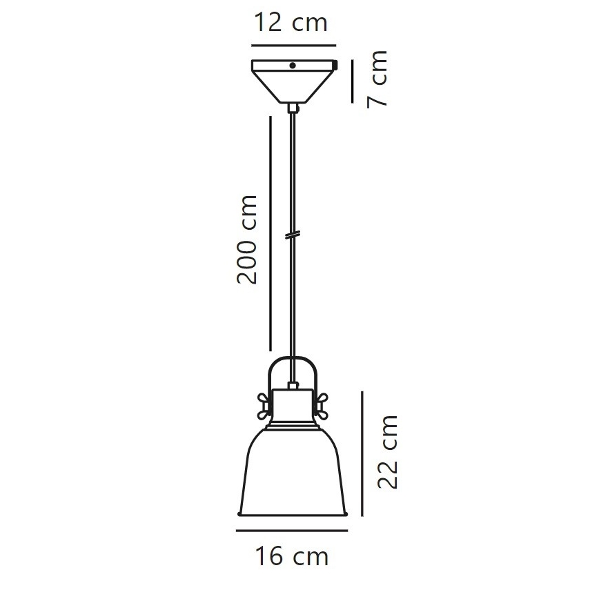 Nordlux - Csillár zsinóron ADRIAN 1xE27/25W/230V átm. 16 cm szürke