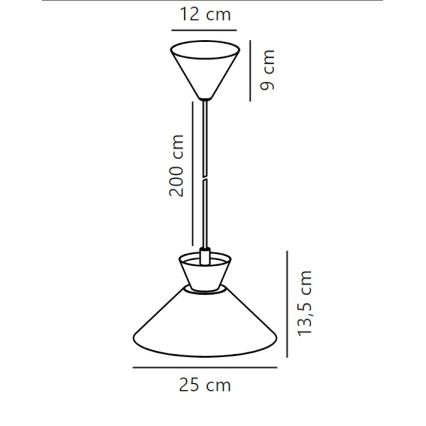Nordlux - Csillár zsinóron DIAL 1xE27/40W/230V átm. 25 cm fehér