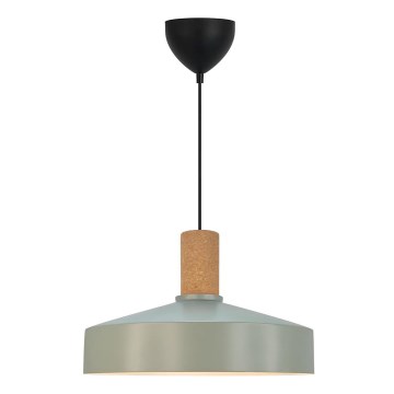 Nordlux - Csillár zsinóron ELVAS 1xE27/60W/230V átm. 37,5 cm zöld