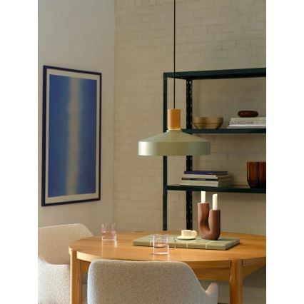 Nordlux - Csillár zsinóron ELVAS 1xE27/60W/230V átm. 37,5 cm zöld