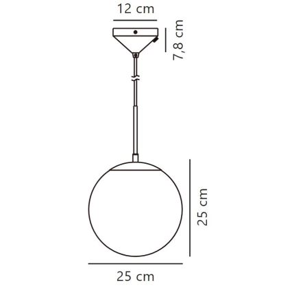 Nordlux - Csillár zsinóron GRANT 1xE27/25W/230V átm. 25 cm