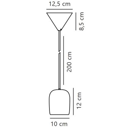 Nordlux - Csillár zsinóron NOTTI 1xE27/25W/230V átm. 10 cm narancs