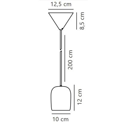 Nordlux - Csillár zsinóron NOTTI 1xE27/25W/230V szürke