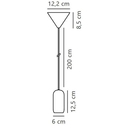 Nordlux - Csillár zsinóron NOTTI 1xE27/40W/230V fekete