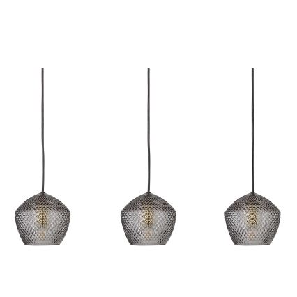 Nordlux - Csillár zsinóron ORBIFORM 3xE14/25W/230V fekete/szürke