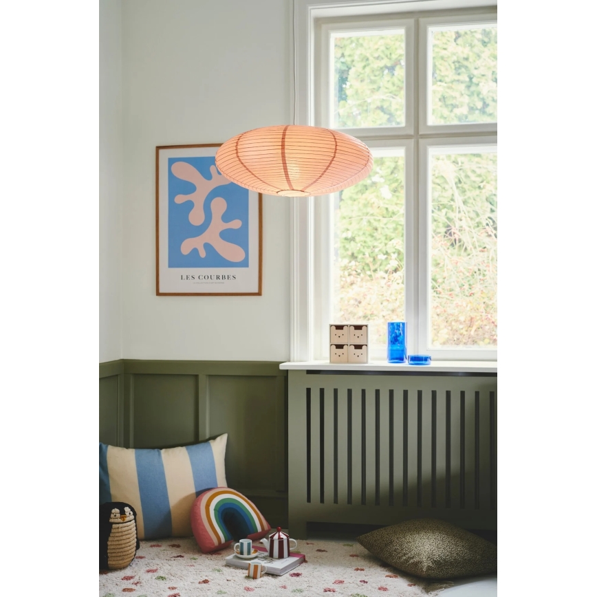 Nordlux - Csillárhoz való búra VILLO E27, átm. 60 cm, rózsaszín