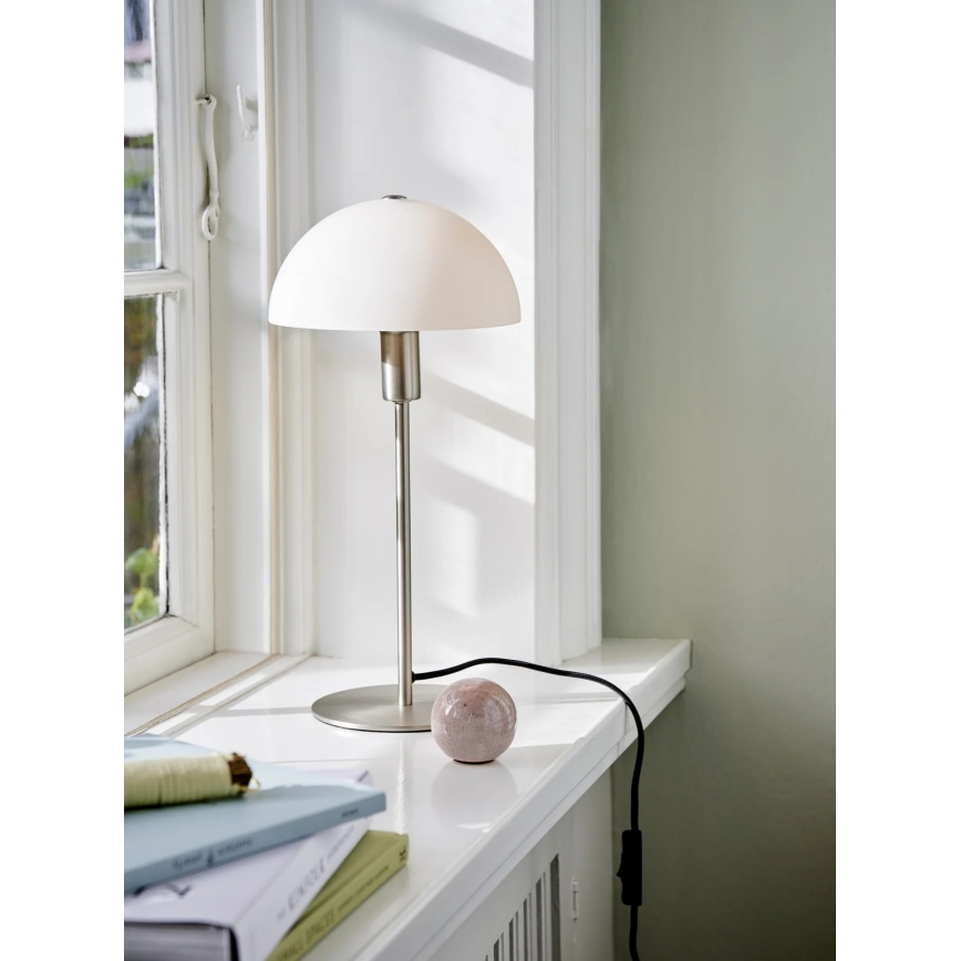 Nordlux - ELLEN asztali lámpa 1xE14/40W/230V matt króm/fehér