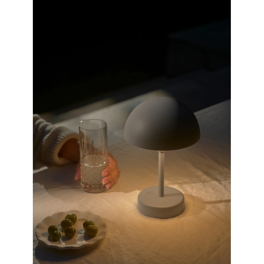 Nordlux - ELLEN LED dimmelhető, újratölthető kültéri asztali lámpa, 2,8W/3,7V, 2200 mAh, IP44, szürke