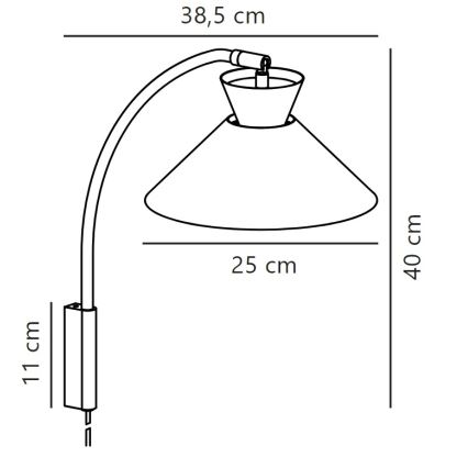 Nordlux - Fali lámpa DIAL 1xE27/40W/230V fehér